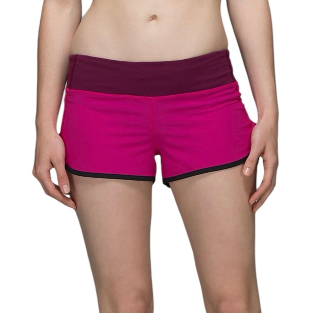 Lululemon Speed Shorts 2.5” Sz 8 Jewelled Magenta Dashing Purple Athletic Run